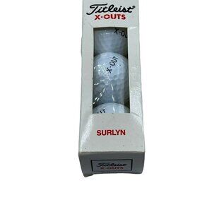 TITLEIST X-OUTS SURLYN GOLF BALLS 3 Ball Sleeve NIB